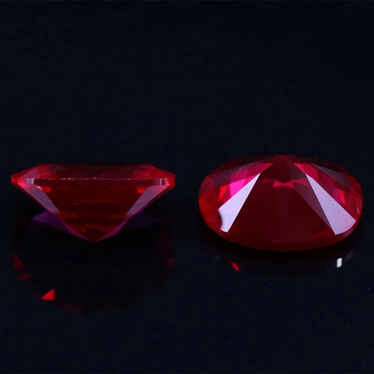 Synthetic Ruby 5# Oval Shape Gemstone for Jewelry Setting