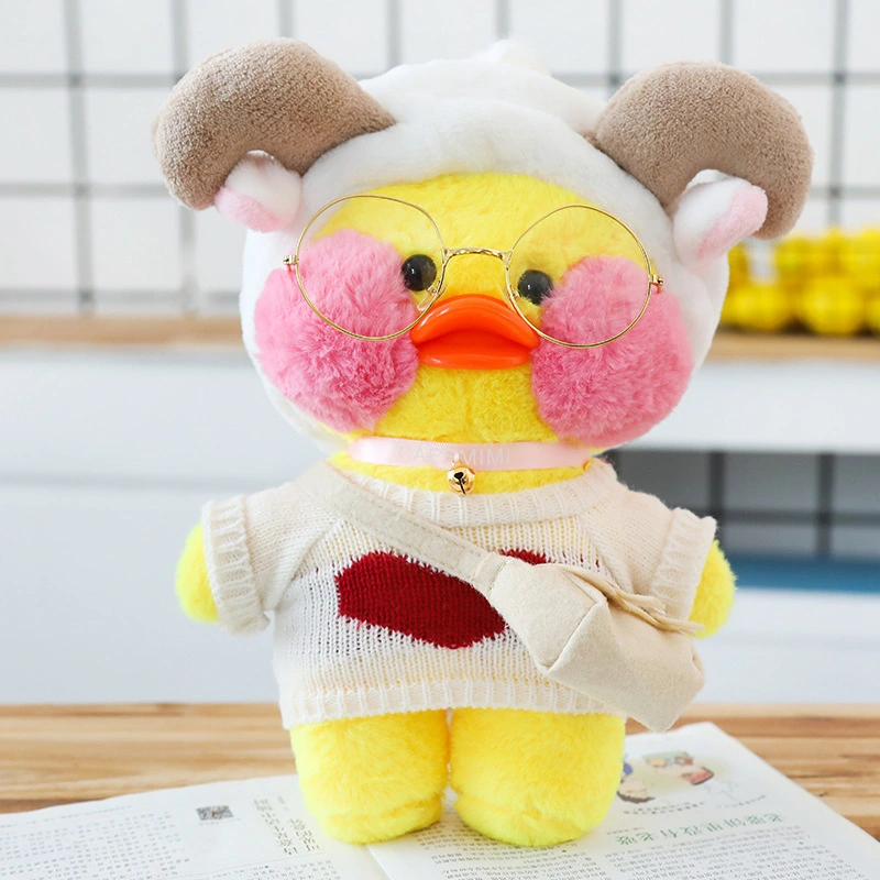 30cm High quality/High cost performance  Yellow Stuffed Animal Yellow Duck Plush Toys Hyaluronic Acid Duck Doll Lalafanfan Duck