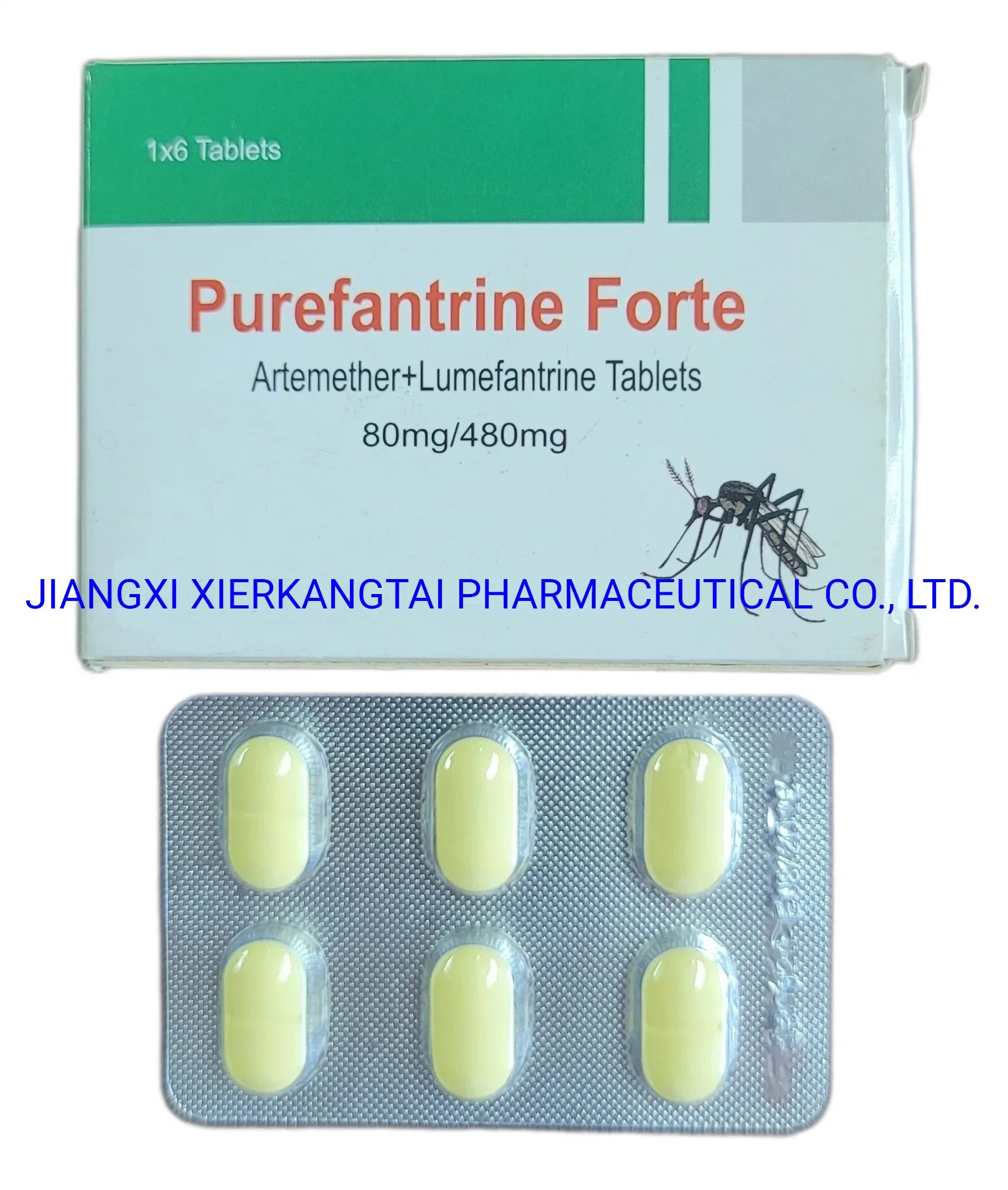 Artéméther Lumefabtrine comprimé 80mg+480mg certifié GMP