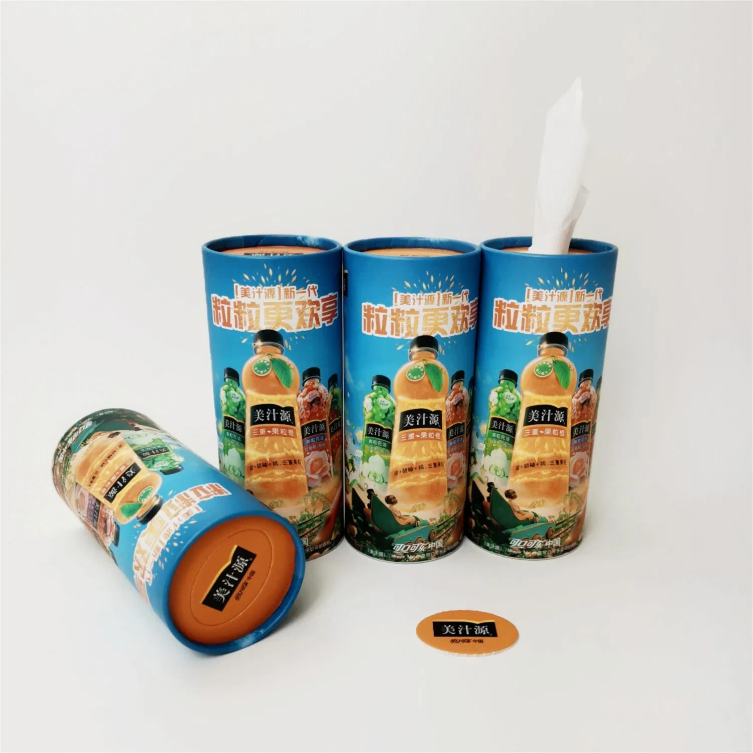 Advertising Soft Disposable Facial Tissues Custom Design Cylinder Paper Tube Tissue Car