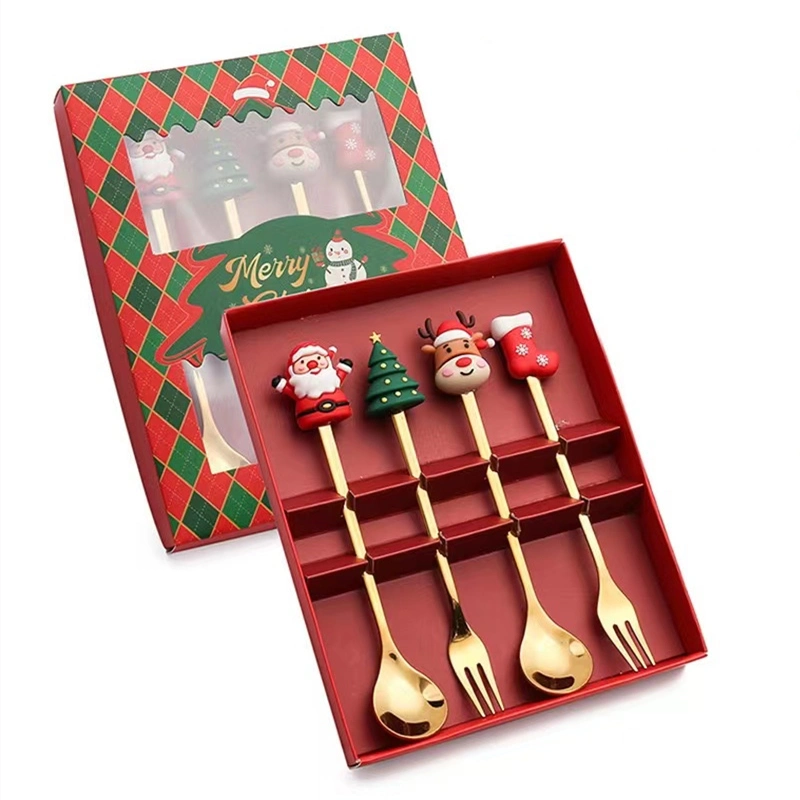 Navidad regalo Utensilios de cocina Juego de cucharas y forks vajilla vajilla menaje