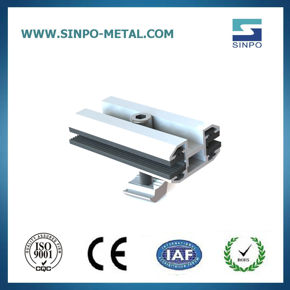 Al6061-T5/T6 de la industria Perfil de aleación de aluminio accesorios para sistema de montaje de la energía solar fotovoltaica