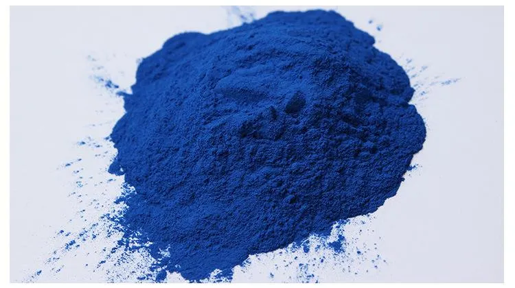 Peinture en poudre bleue à effet froissé pour revêtement en polyester.