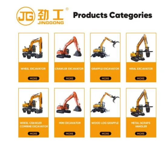 Jinggong Material Handling Excavator Machine Is an Equipment Modified for Material Handling Applications