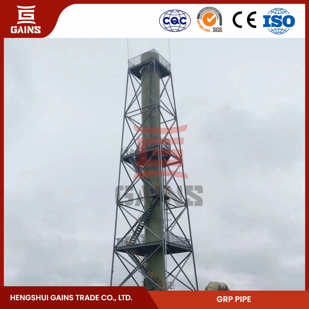 Las ganancias de aislamiento de fibra de vidrio fabricantes de tubo de tuberías GRP China FRP/Chimenea Chimenea