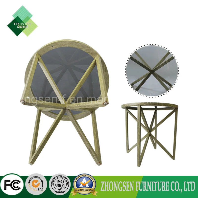 2017 Latest Fashion Top Design Glass Top Table for Restaurant