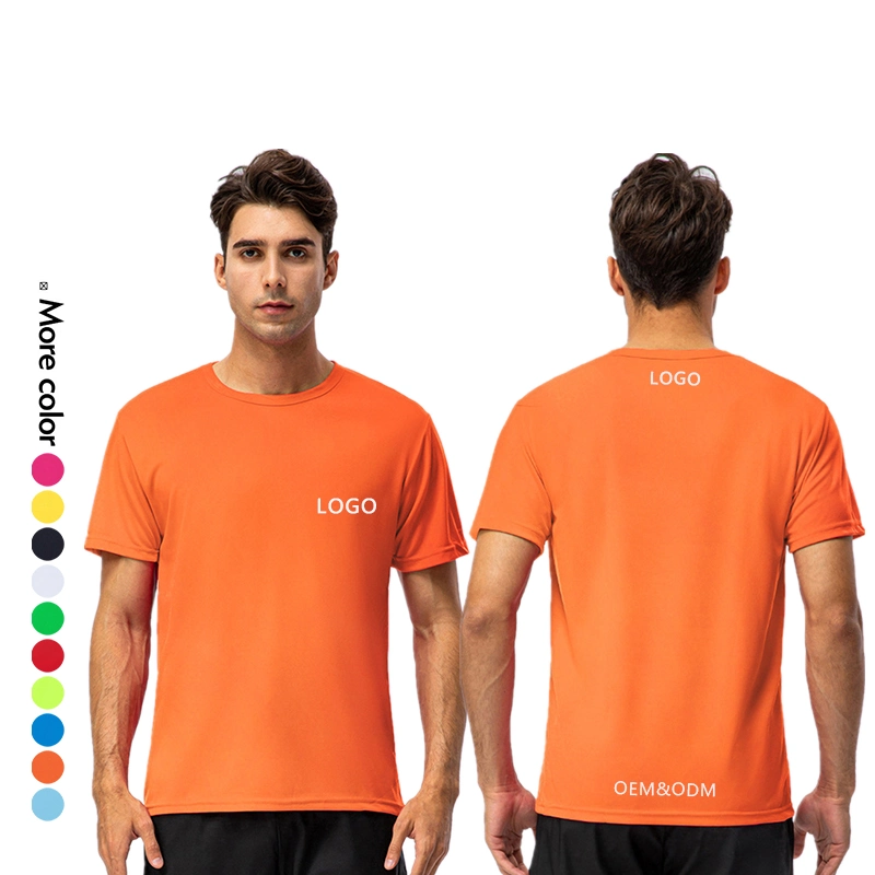 Xsunwing Großhandel Männer 100% Polyester Promotional Schnell Trocknende Ebene Blank T-Shirts Herren′ S Kurzarm Sport Gym tragen rund T-Shirt mit Ausschnitt