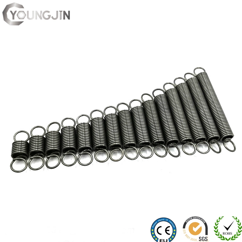 High Carbon Steel Ultra Precision Extension Spring with Plain Finish