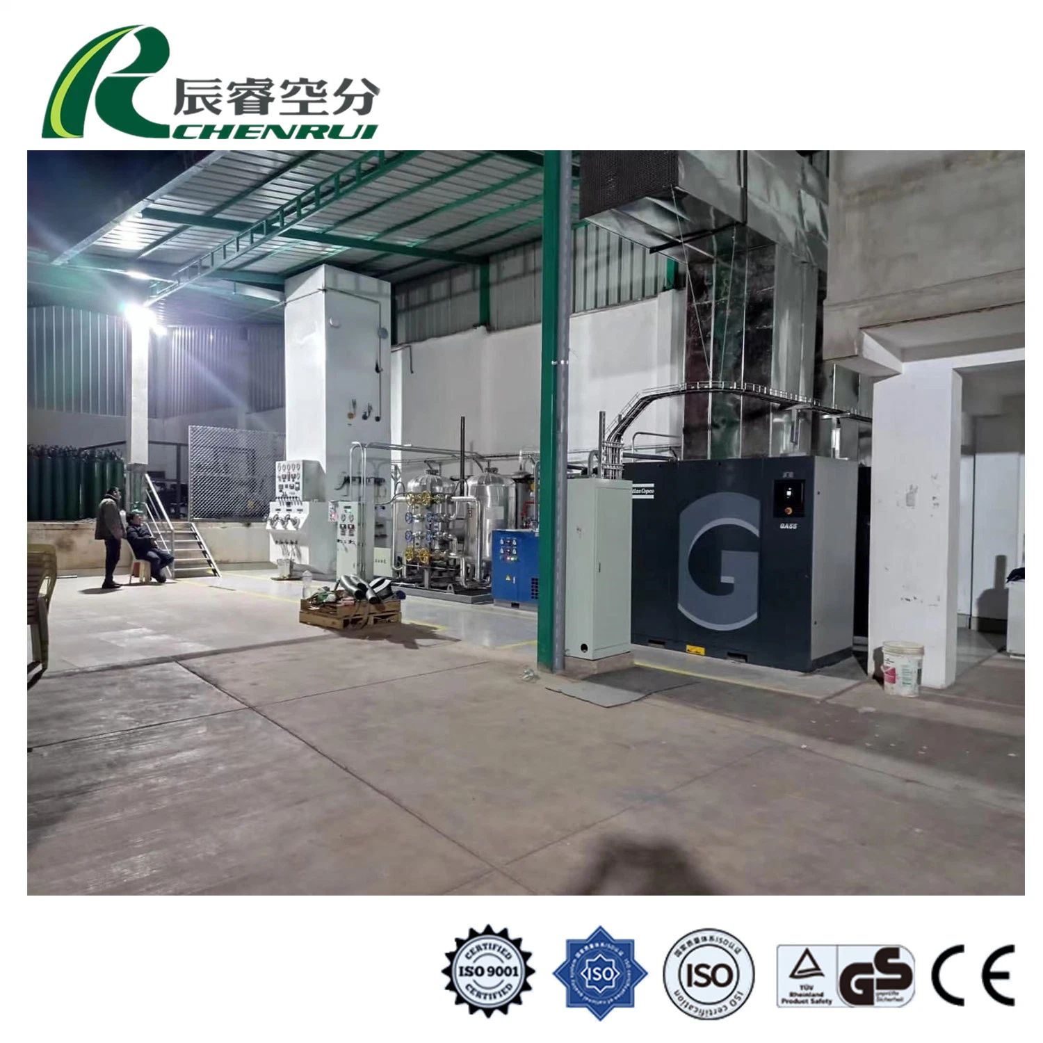 Customization Cryogenic Air Separation Unit 99.6%O2 200nm3/H Output Liquid Nitrogen Generator Gas