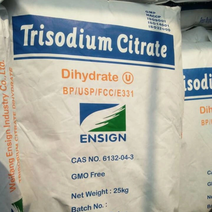 Grado alimentario BP/USP/FCC/E331 Citrato de sodio Dihidrato /Citrato de Trisodio