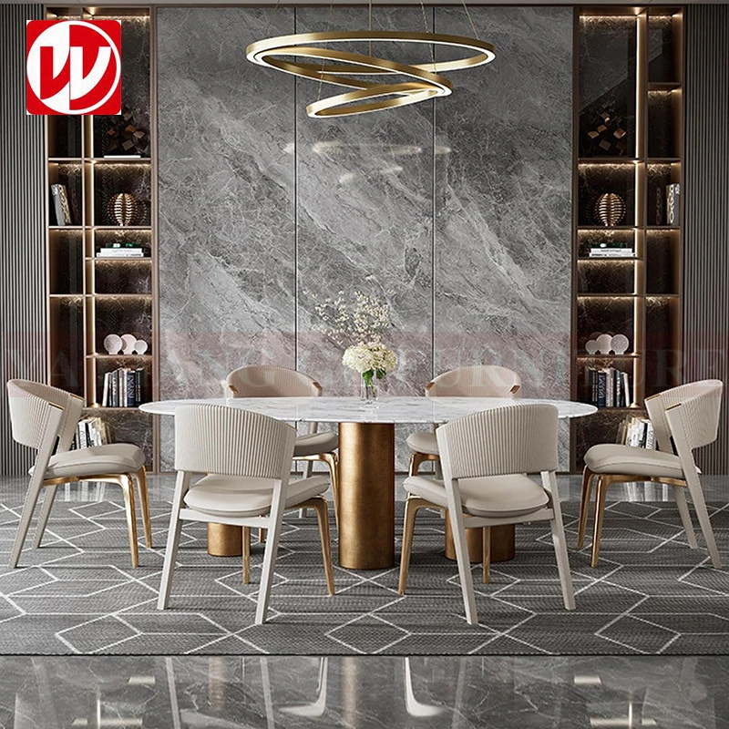 Luxury Modern Dining Room Chairs Golden Stainless Steel Lounge Leisure Chair Home Dining Chair