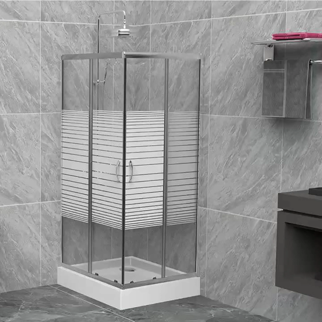 Qian Yan moderno Ducha Puertas China Cristal transparente sin marco Fábrica de carcasas ODM oxigenación personalizada Bañera curva deslizante Ducha de vidrio