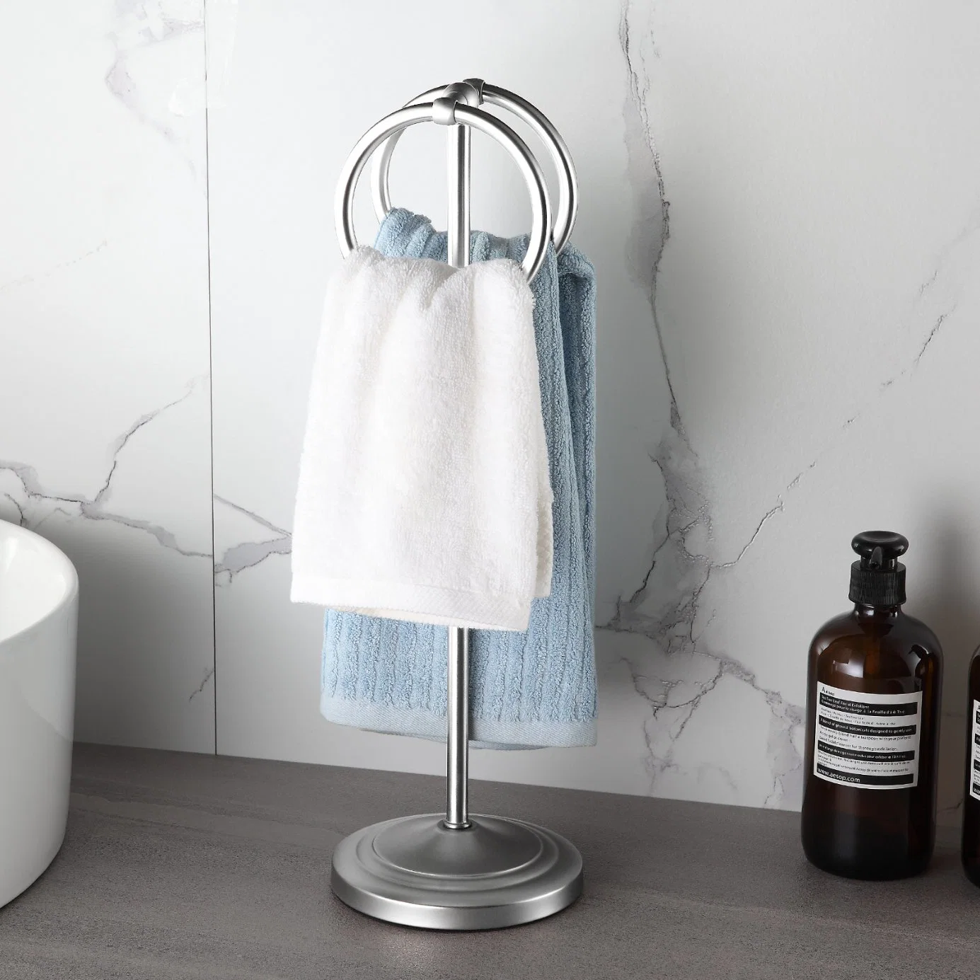 Countertops Towel Holder Hanging Stainless Steel Stand Fingertip Towel Ring