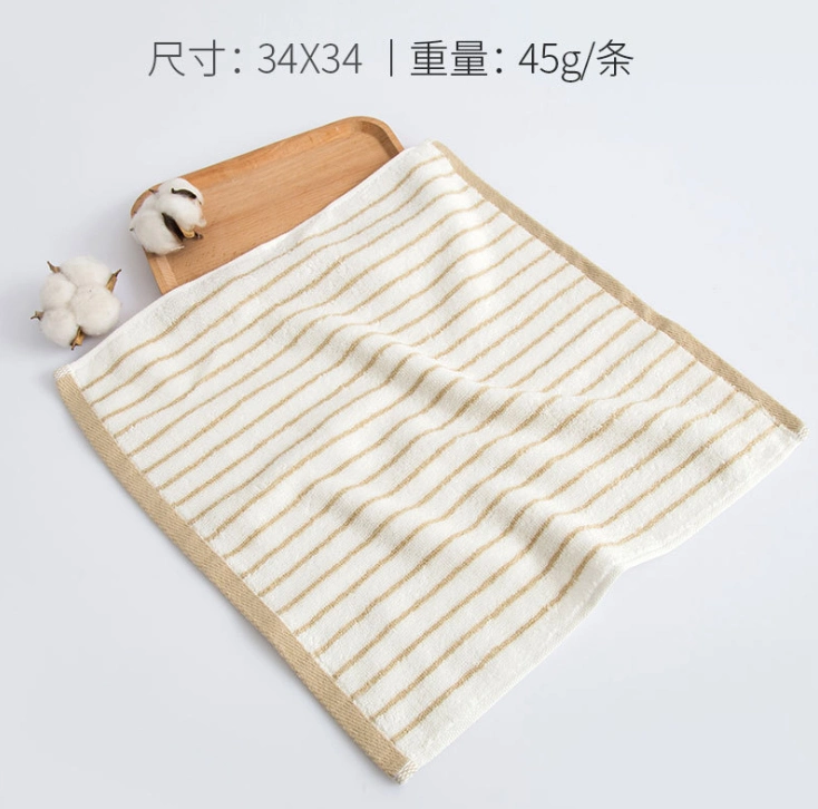 Young Modern Style Stripe Cotton Washcloth