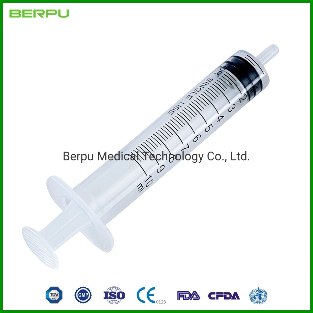 Berpu Eo Sterile Disposable Three Part Luer Lock Luer Slip Central Type Eccentric Type Hypodermic Syringe Injection Syringe with Size 1-60ml CE ISO FDA