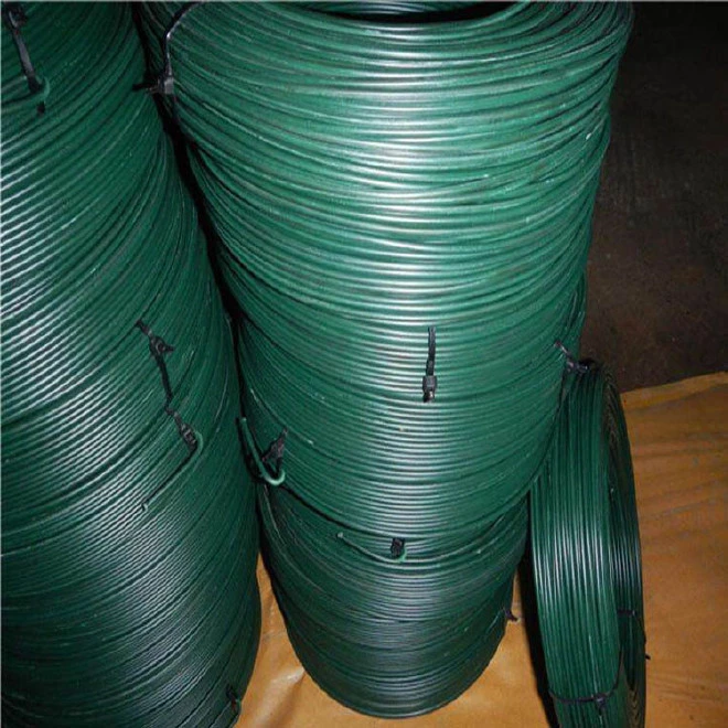 New Arrival Garden Fence Straining Green Plastic PVC Coated Iron Wire