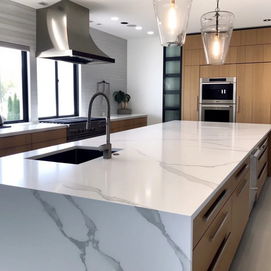 Calacatta Artificial Quartz for Kitchen Countertop and Table Top