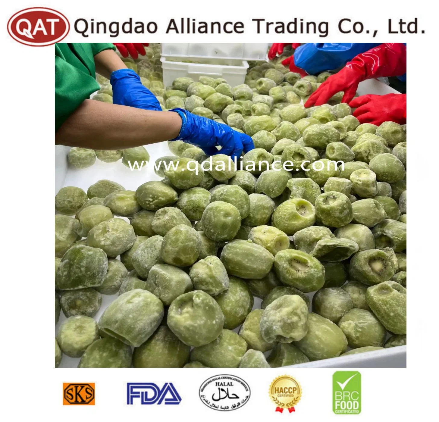 Chinese Factory Exports IQF Fruits Frozen Whole Kiwi for Exporting with Certificate