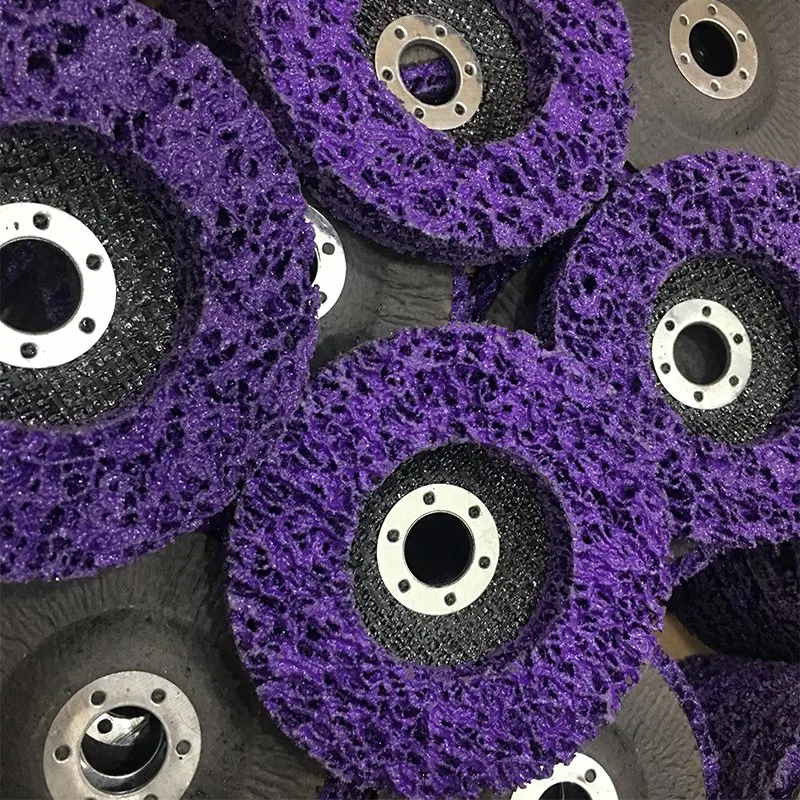 Purple Clean and Strip Disc with Premium Silicon Carbide as Abrasive Tooling for Metal Wood Plastics Stone Polishing