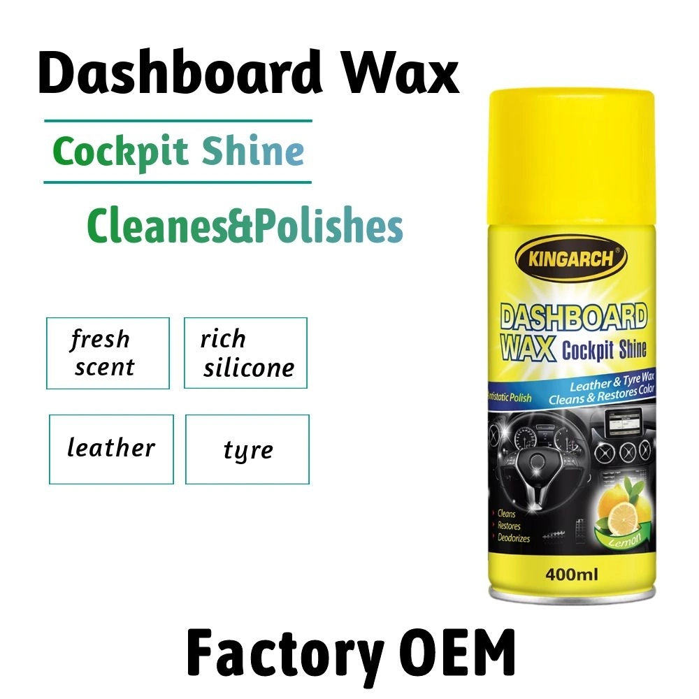 Aerosol Filling Car Care Product Leather Tyre Wax Cockpit Shine Dashboard Polish Spray