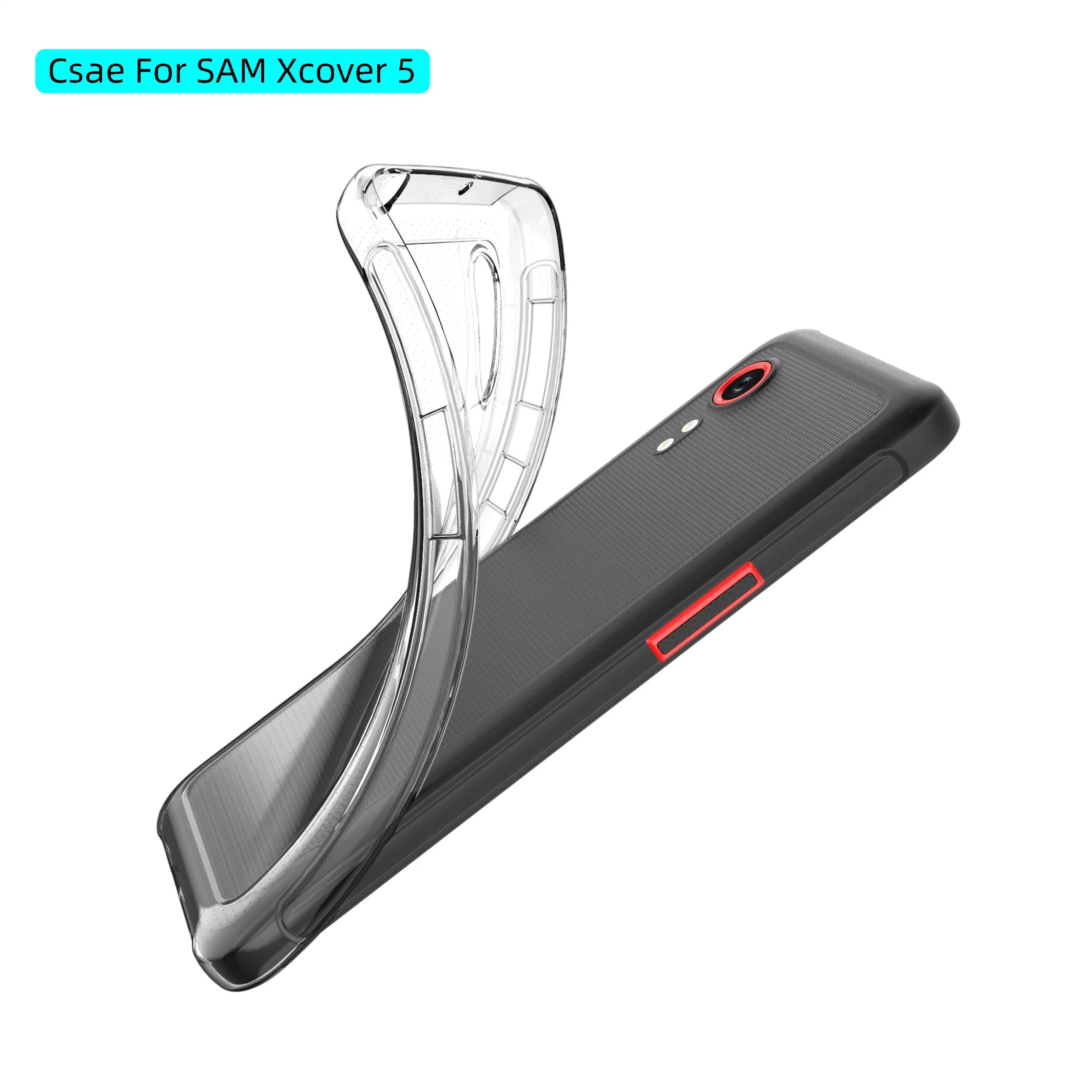 for Samsung Galaxy Xcover 5 Crystal Clear Super Slim TPU Phone Protective Case