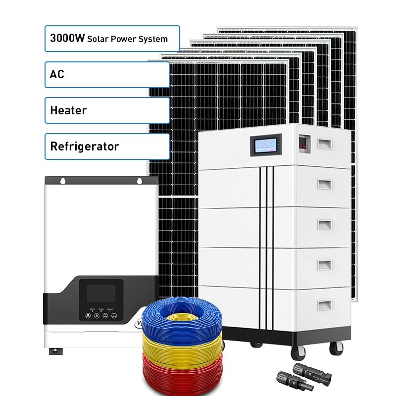 Para batería Solar Inverter Híbrido trifásico 2kW 3kw 4kw Apagado en red sistema Solar inversor de energía batería de bajo voltaje Híbrido