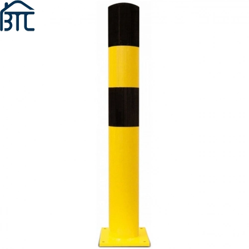 Yellow Powder Coat Steel Pipe Safety Bollard.