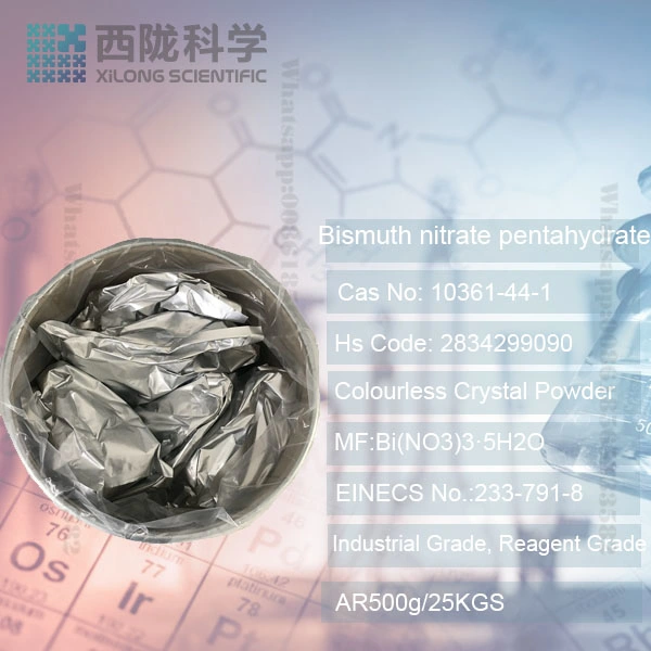 Industry Grade Competitive Price Chemical CAS 10361-44-1 Production of Other Bismuth Salts HS Code: 2834299090 Bismuth Nitrate 5-Hydrate