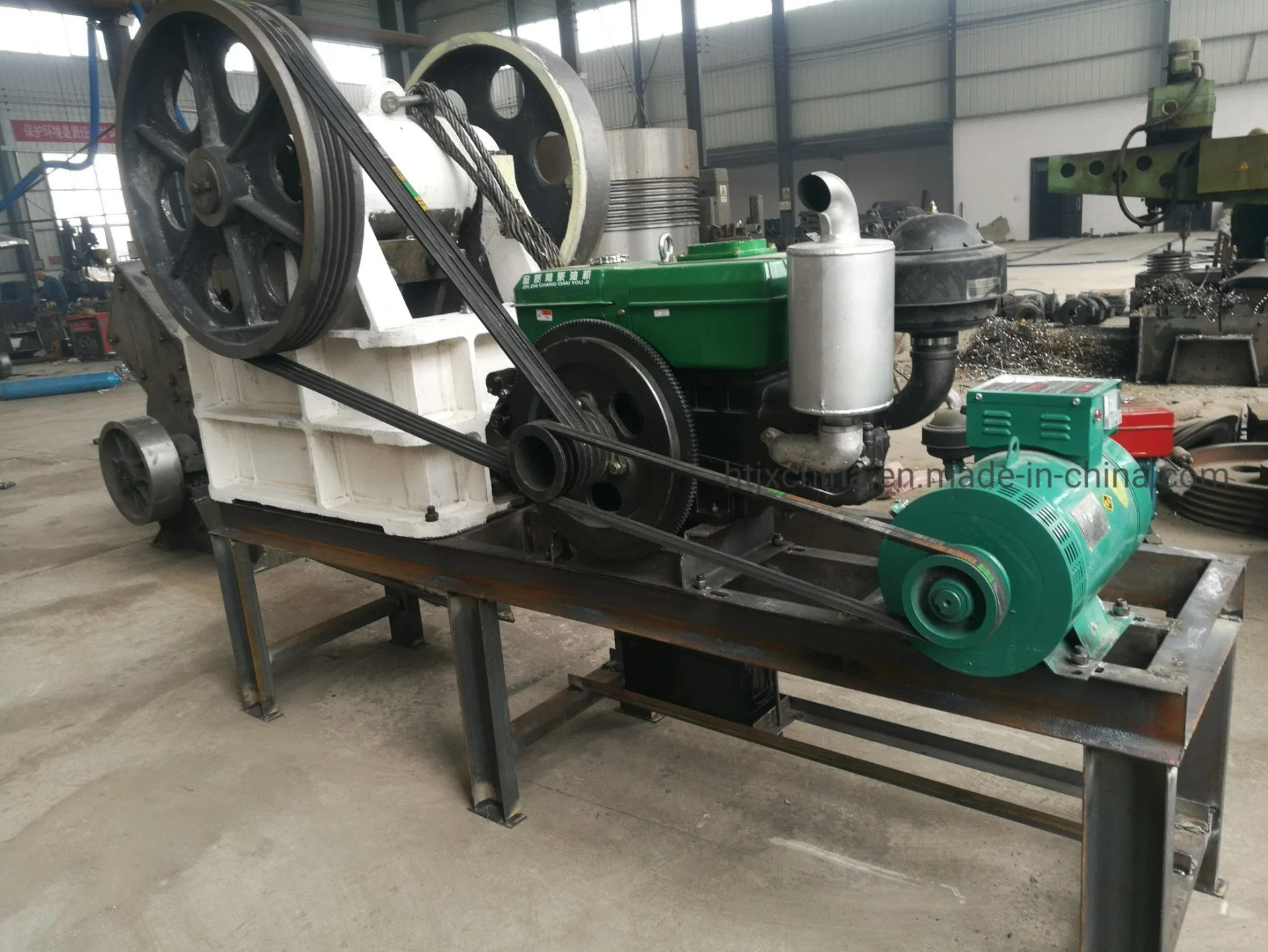 PE 200*300 Adjustable Model Jaw Crusher with Diesel Engine or Electric Motor