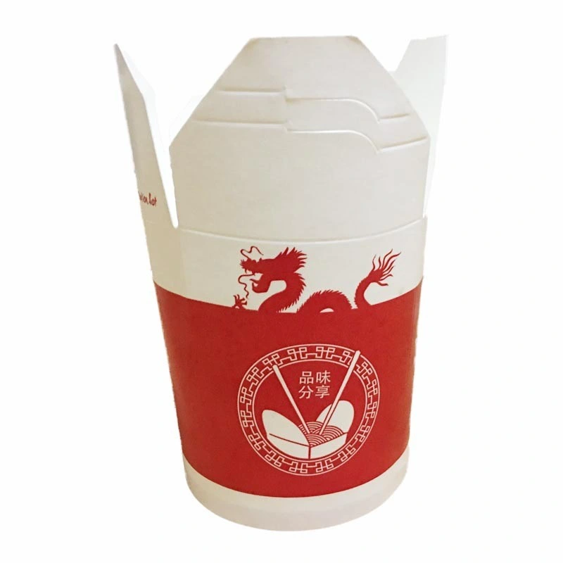 Custom Printed 16oz 26oz 32oz Takeout Food Box Packaging Water and Oil Proof Food Packing Paper Box at Cheap Price