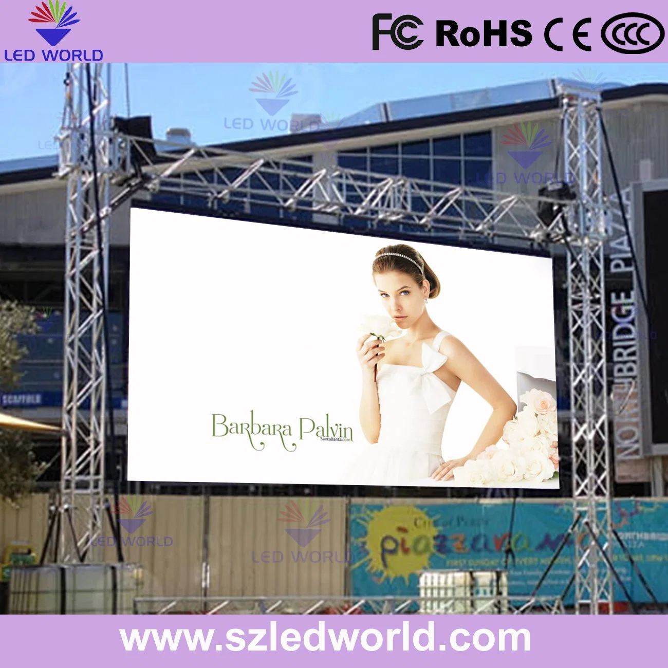 Écrans muraux vidéo LED portables intérieurs/extérieurs de grande taille pour panneau d'affichage publicitaire, mur d'arrière-plan d'affichage de signalisation de panneau de réception P10, P8, P6, P5, P4.