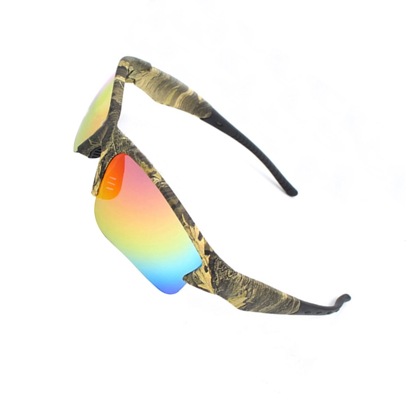 Los hombres al aire libre deportes UV400 estilo Camo gafas de sol Gafas de seguridad