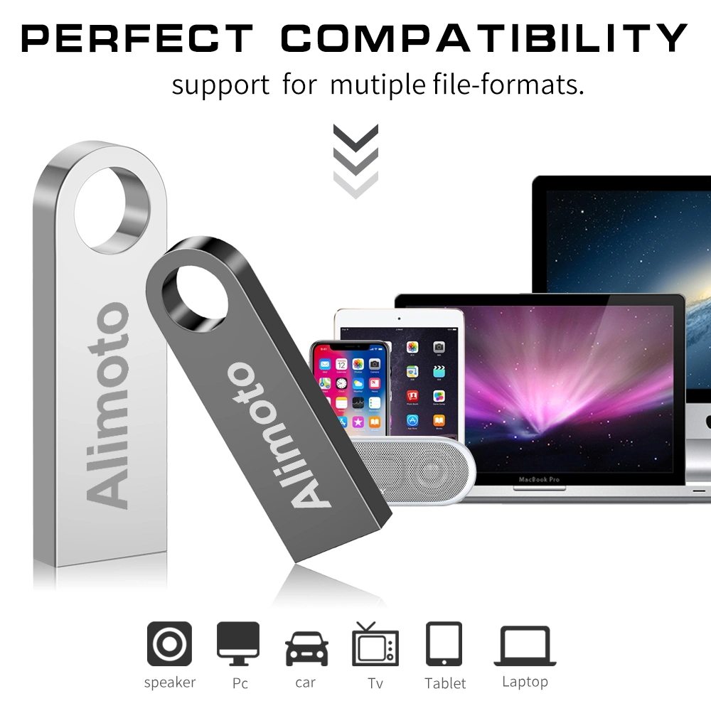 Cutom Pen Drive Slim Metal USB2.0 Flash Drive