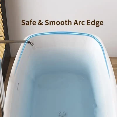 Diseño de diversas formas de acrílico Bestme bañera para dos adultos con el mezclador y ducha caída en la Ronda exterior caliente bañera spa de lujo