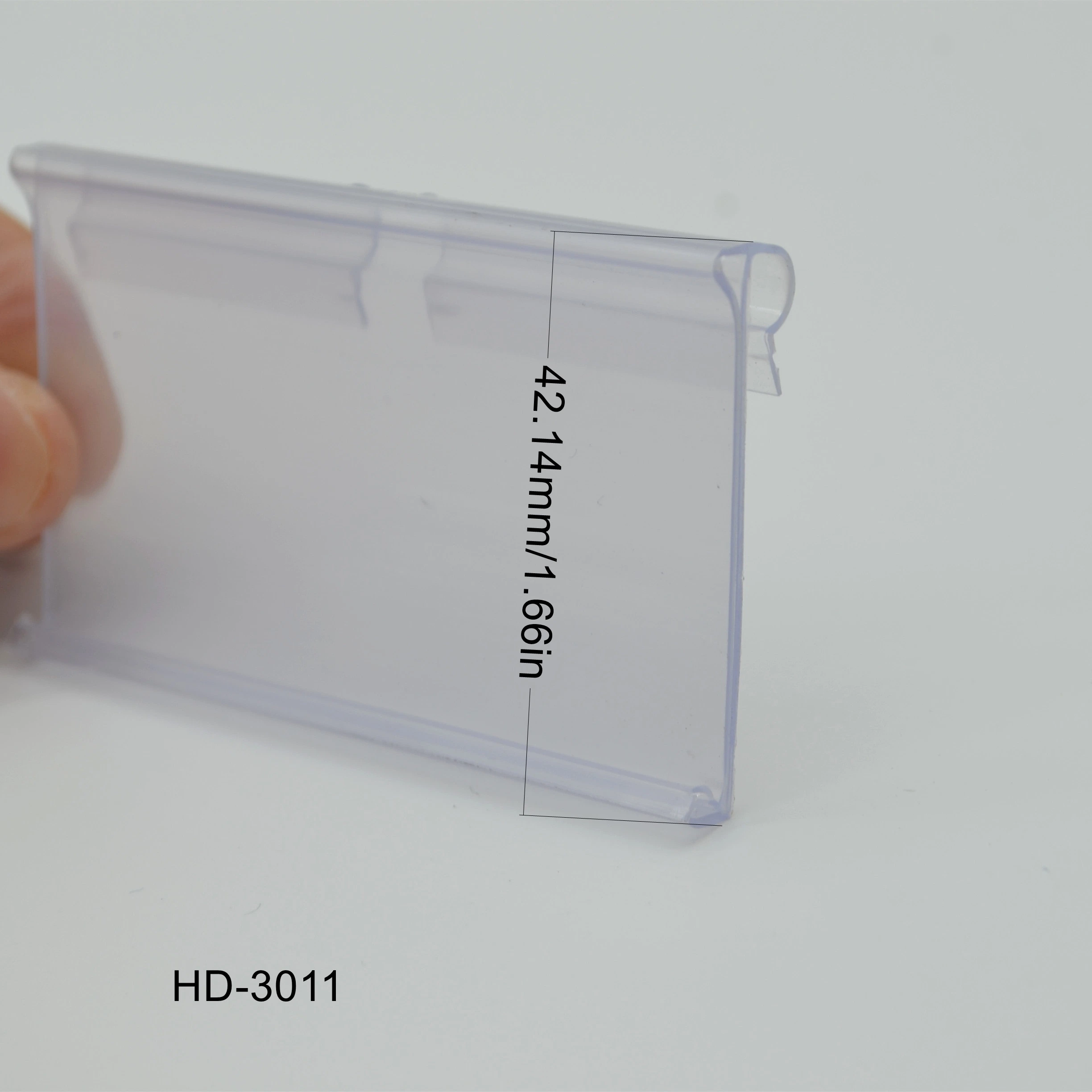 Plastic PVC Extrusion Label Holders for File Cabinets for Supermarket Shelves