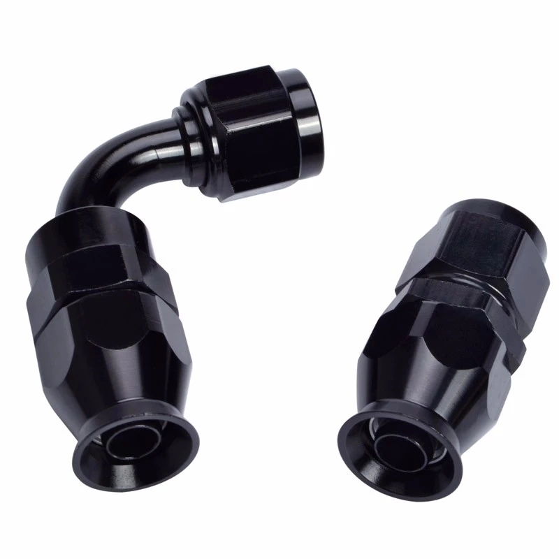 Anodized Oil Fuel Barb Forged CNC Machine Aluminum Hose End Insert An6 45 Deg Push on Push Lock Fitting Adapter