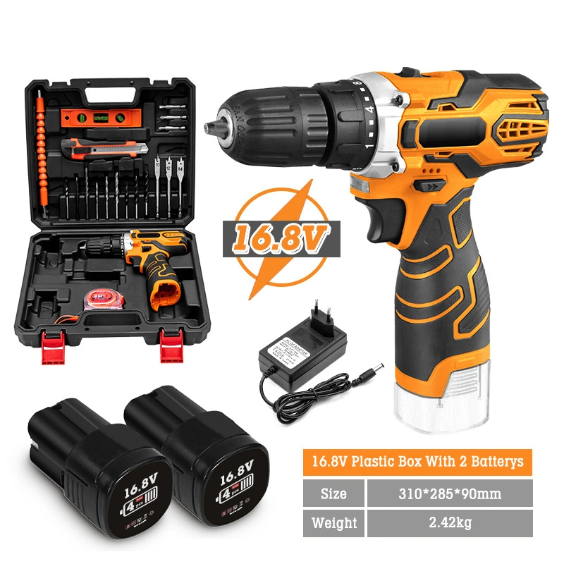Cordless Drill Set with Charger and 2 X 2.0ah Li-ion Batteries, Power Drill