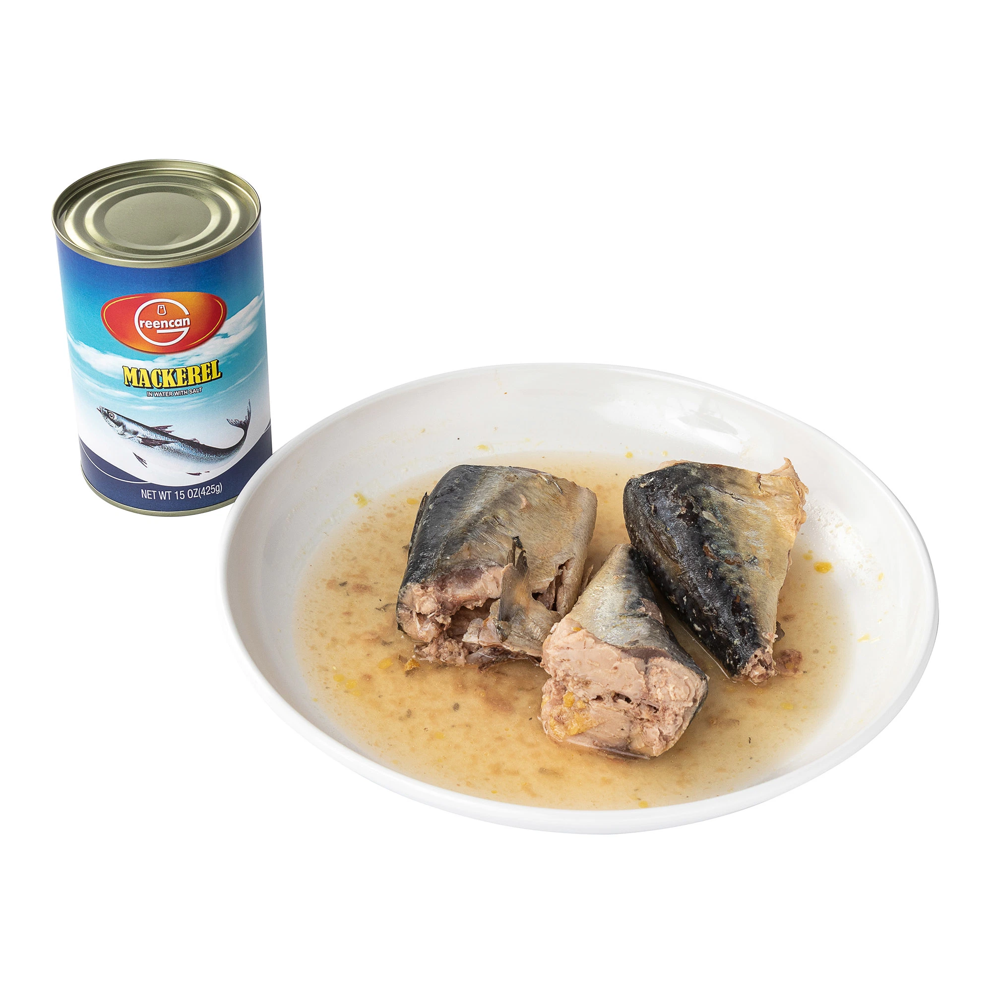 Health Seafood Canned Mackerel Fish in Brine with OEM