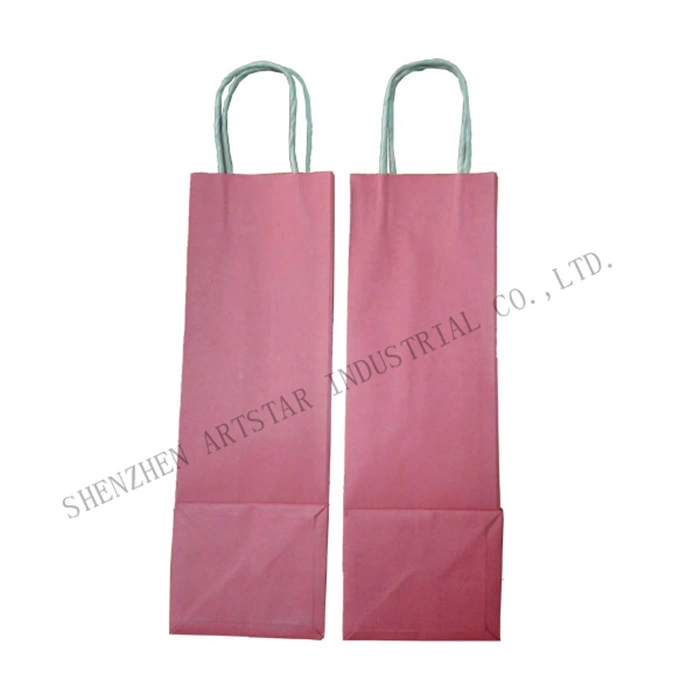 Solid Kraft Paper Bag for Wine Bottle