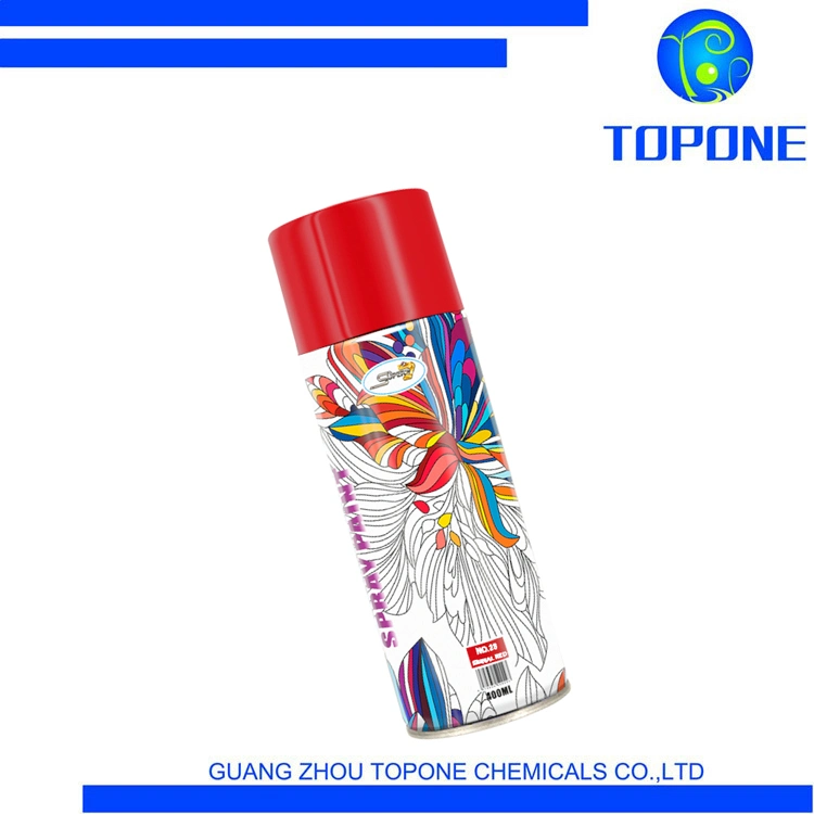 La couleur rouge Topone Décoration maison Design de Mode 400ml peinture en aérosol OEM