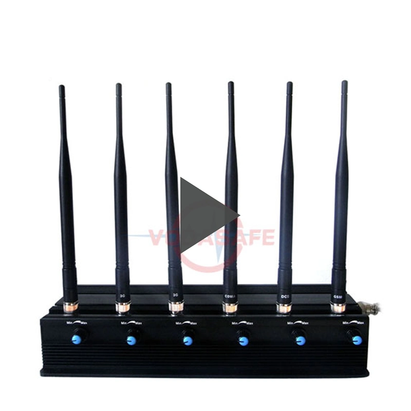 16W 3G 4G el GPS 30m de bloqueo celular Jammer con sintonizador de la potencia de salida de señal celular móvil Blocker