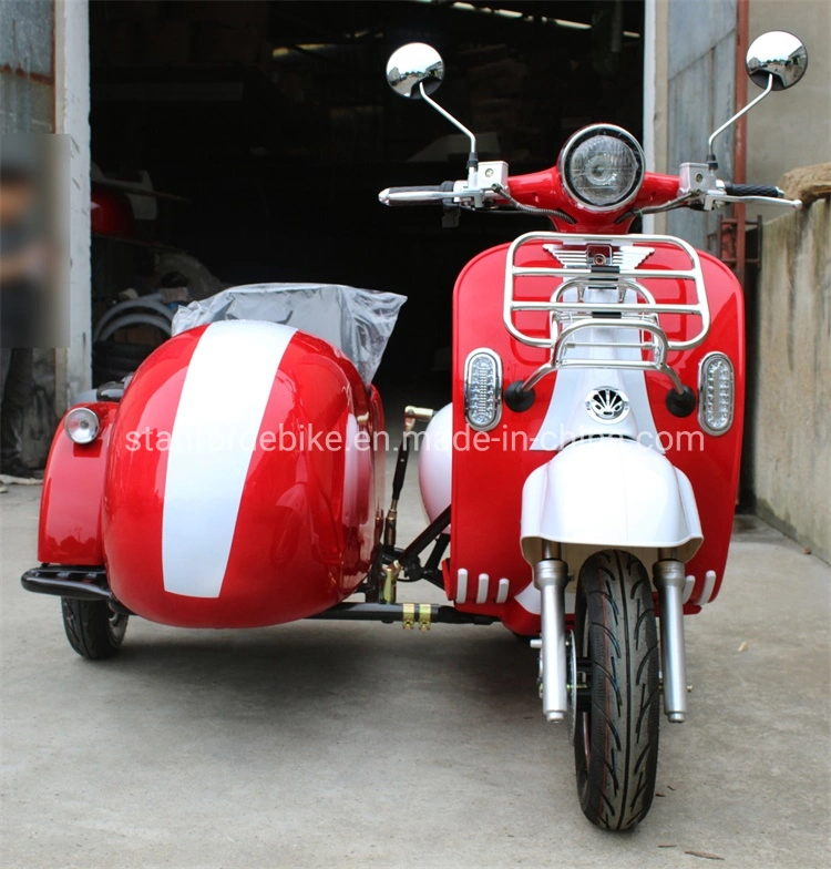 Three Wheel 1000W 1500W Vespa Electric Scooter Bike Tricycle Motorcycle with Sidecar