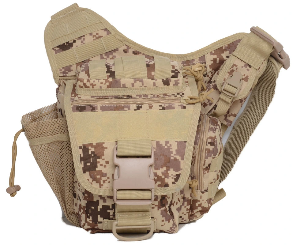 Bolso de cintura táctico de estilo militar para ciclismo, senderismo y deportes al aire libre, resistente al agua y con estampado de camuflaje (CY3611)