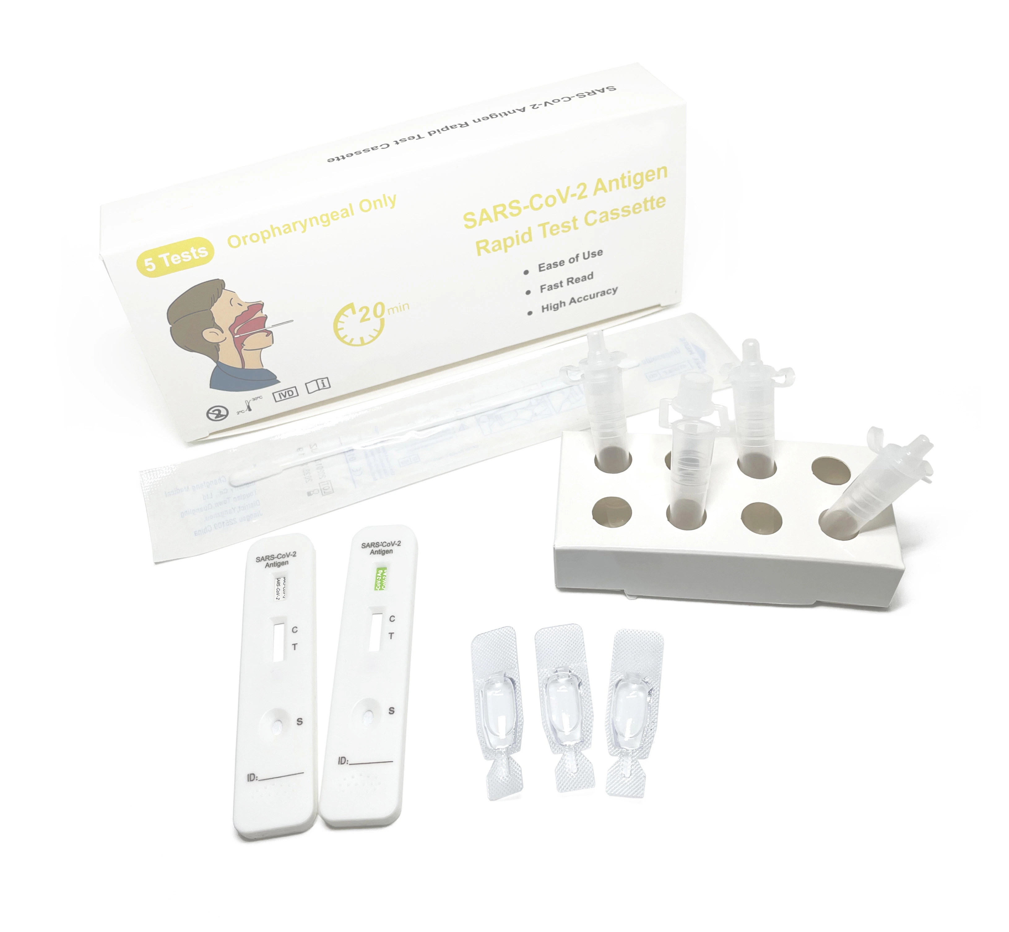 Antigen Rapid Diagnostic Rapid Test Kit Kassette, Oropharyngealen Antigen Test