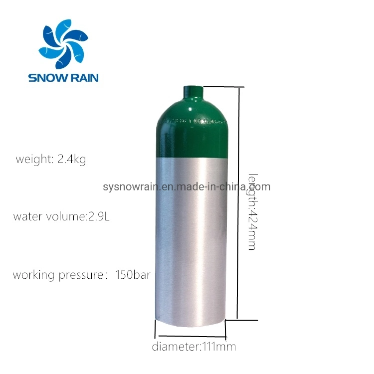 Manufacturer Direct Sale Promotion Popular High Pressure Seamless Aluminum MD Medical Oxygen Cylinder