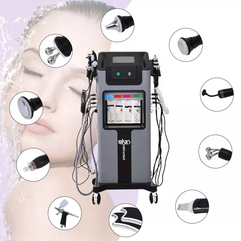 Piel de Perlas Negro Lipieza Facial profesional solución LED Aqua Peel Alice Super Bubble Facial Machine