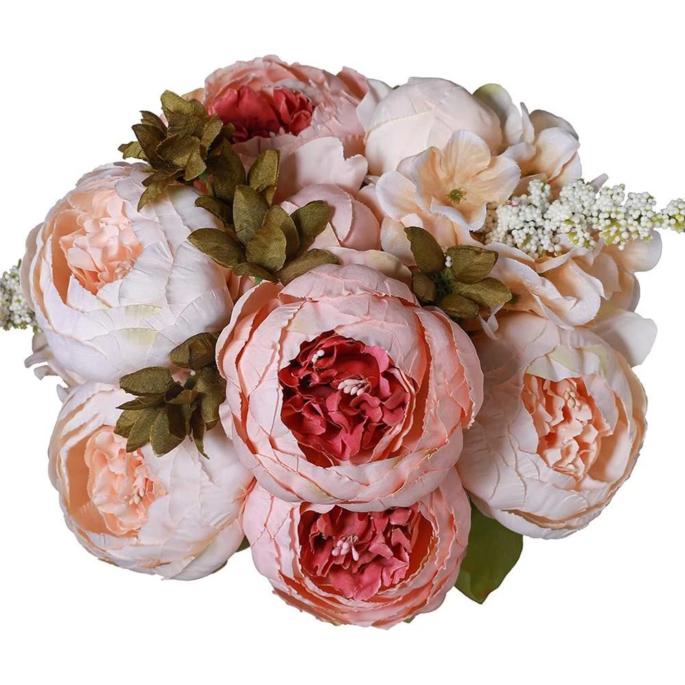 13 European-Style Core-Spun Peony Wedding Home Table Decoration