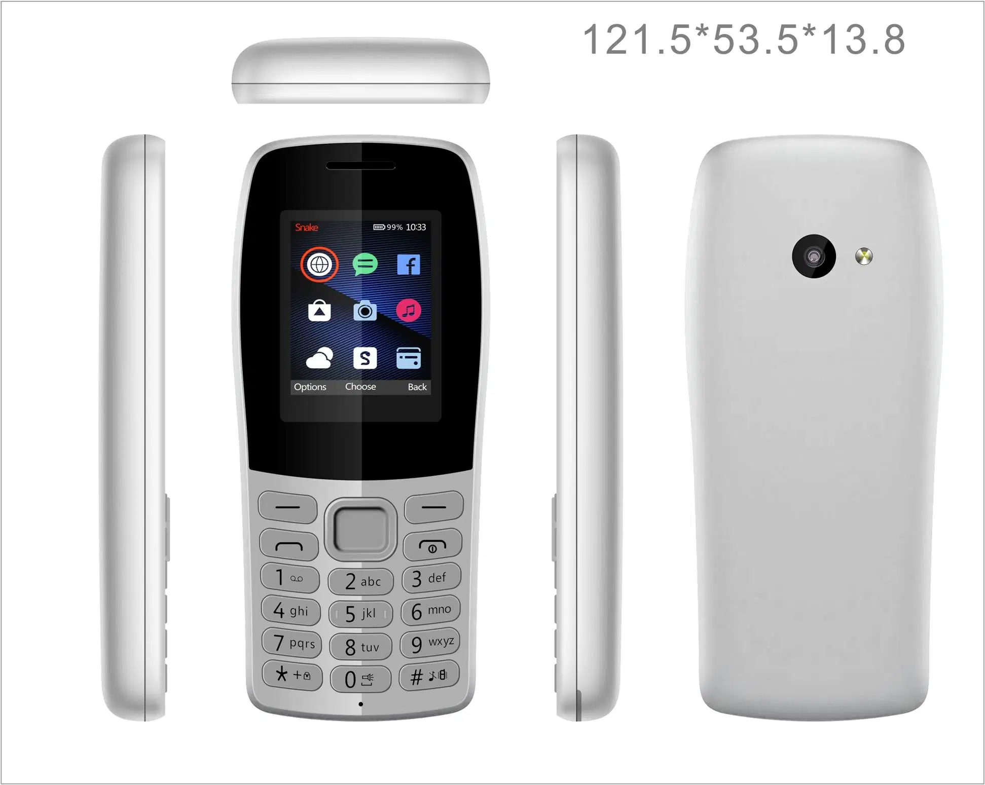 1.77 Inch 2g Mobile Phone for African Market Mini Size