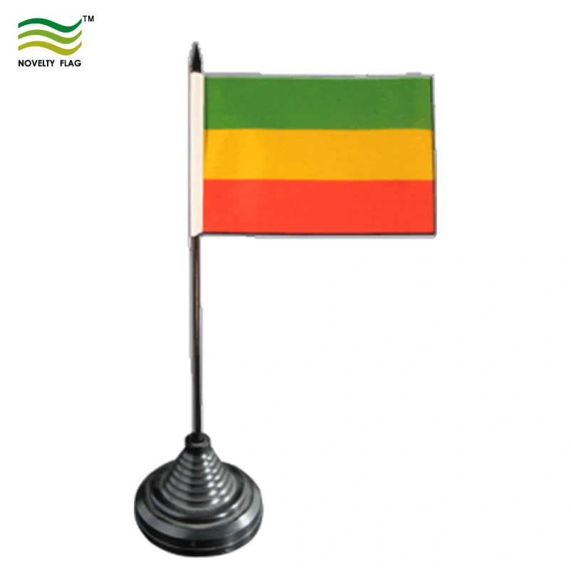 Custom Polyester Economy Plastic Mini Table Desktop Company Flag (B-NF09P04008)