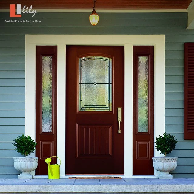 Hot Sale Factory Price Modern Design Villa Fiberglass Main WPC Plastic Composite Door Entry Door